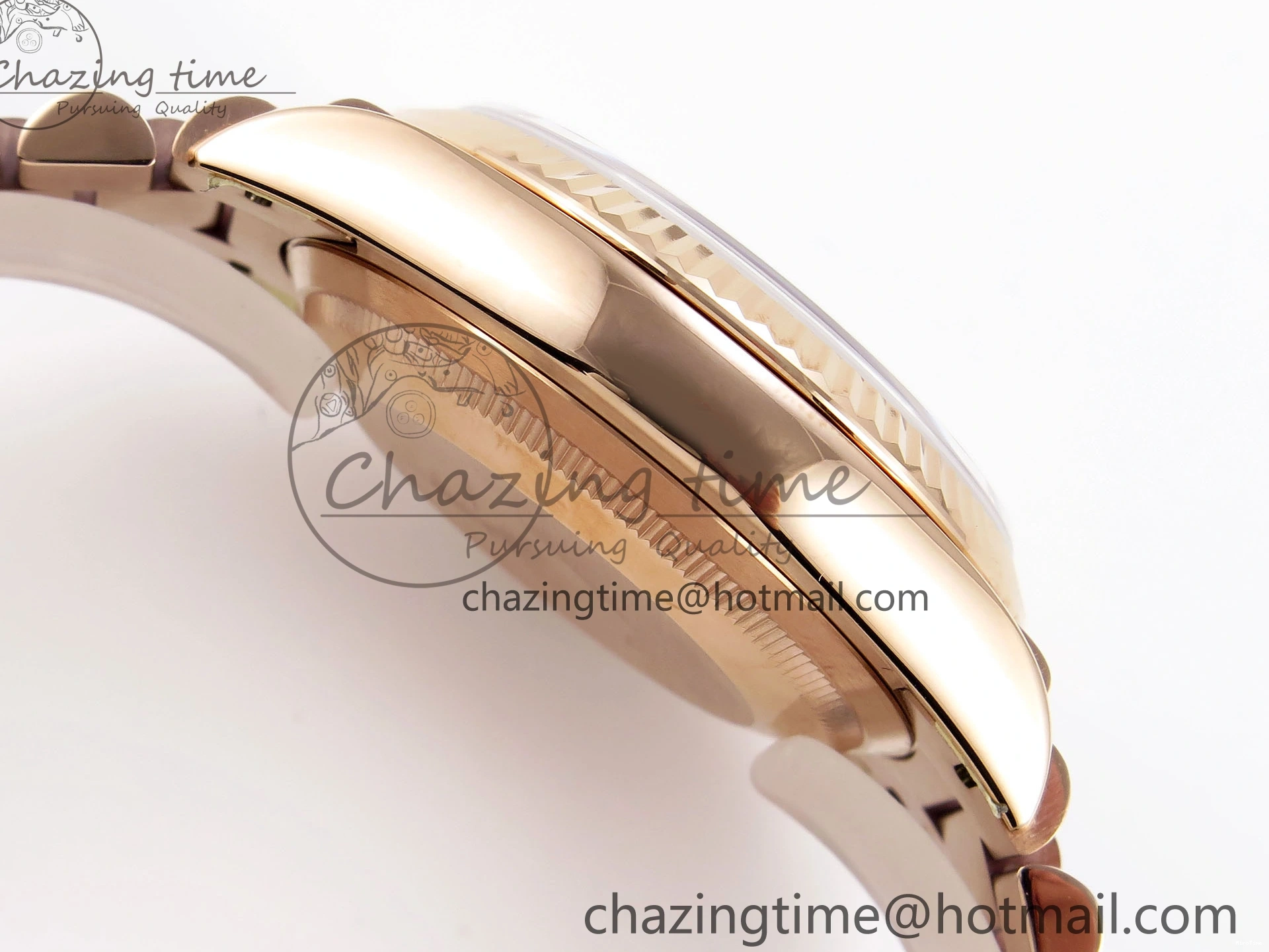 MiroTime 0413 Sophisticated Day Date 36 RG RAF 1:1 Best Edition Green Stone Dial on RG Bracelet A 1846